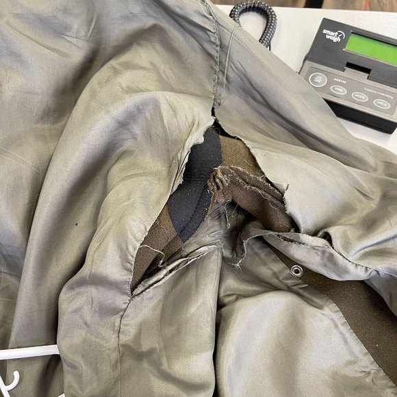 Madewell Womens Size 10 City Grid Wool Peacoat Brown Black Colorblock Winter - Picture 10 of 12